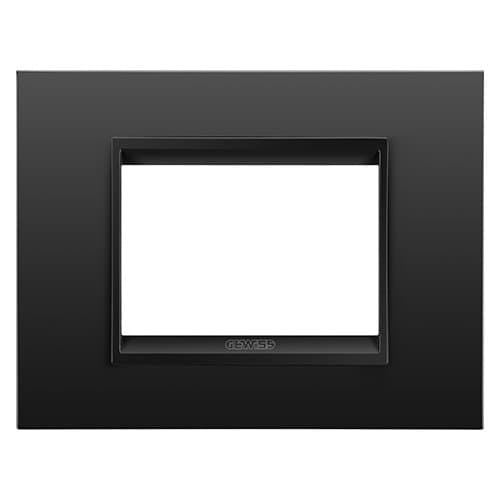 GW16203XM Ramă Lux monocrom 3 module CH/Negru Satin