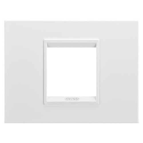Rama modulară GEWISS Lux monocrom, 2 module, Alb Satin