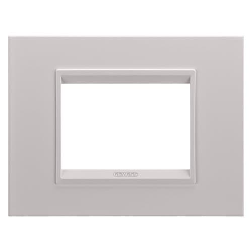 GW16203XL Ramă Lux monocrom 3 module CH/Bej Satin