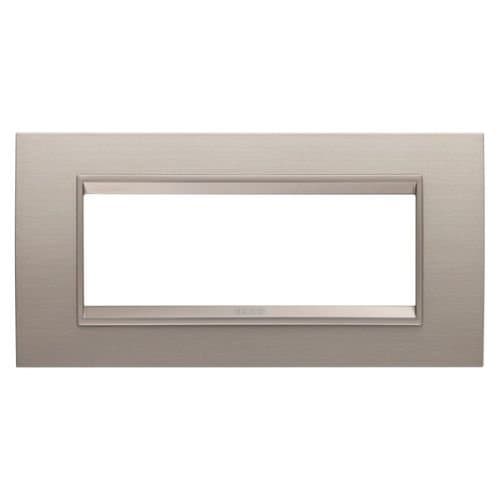 GW16206XS Ramă Lux 6 module CH/Aluminiu periat (metal)