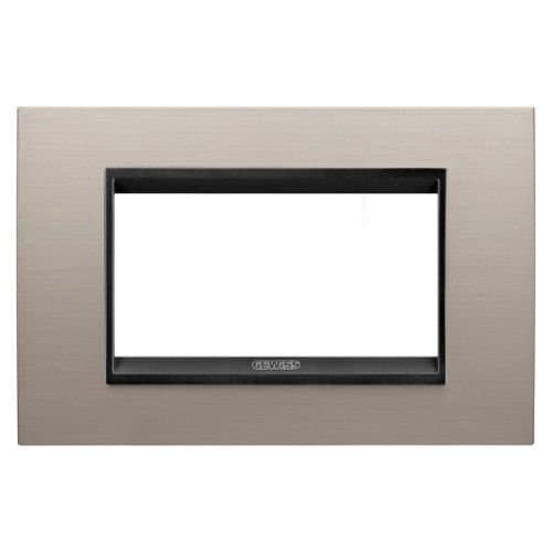 GW16204WS Ramă Lux 4 module CH/Aluminiu periat Lavy (metal)