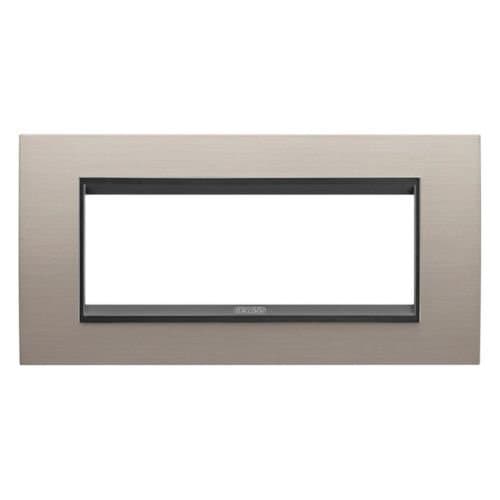 GW16206WS Ramă Lux 6 module CH/Aluminiu periat Lavy (metal)