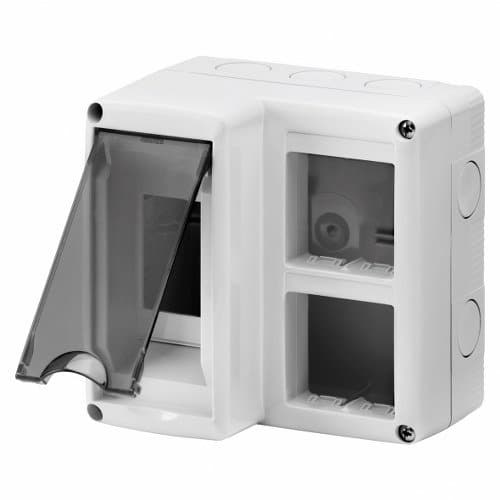 Carcasă aparentă GEWISS pentru 2 module DIN, gri
