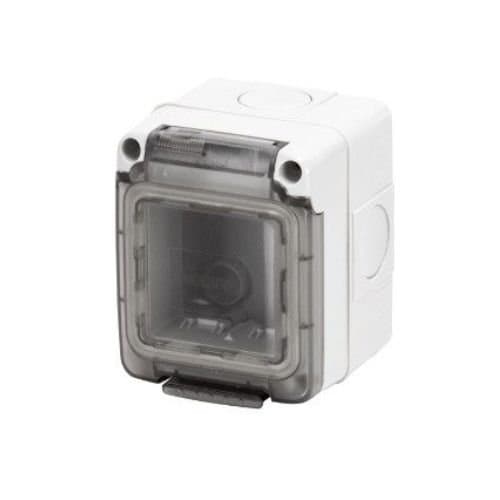 Carcasă aparentă GEWISS pentru 2 module, gri, IP65