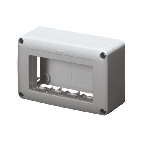Carcasă aparentă GEWISS pentru 4 module, antracit