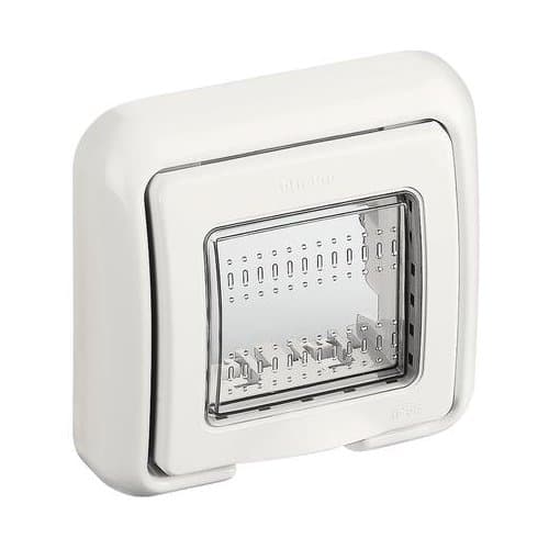 Capac cu ramă Legrand Matix, 2 module, alb, IP55
