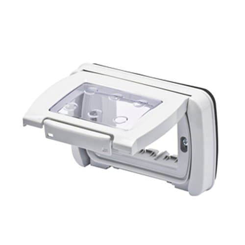 Capac cu ramă și suport 4 module GEWISS, IP55, gri