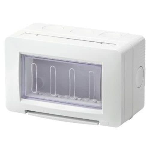 Carcasă aparentă GEWISS pentru 4 module, gri, IP55