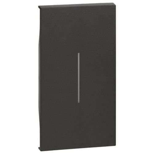 Capac tasta iluminabil LEGRAND Living Now, negru, 2 module
