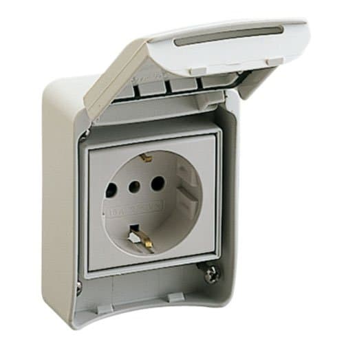 Priză cu capac Schneider Electric Mureva, 2P+E, IP65