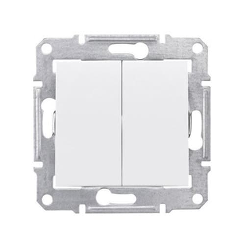SDN0600121 Sedna Intrerupator cap scara dublu 1P 10A Alb