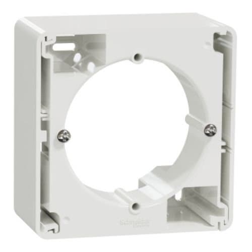 Carcasă aparentă 1 post Schneider Electric, alb, pentru aparataj modular