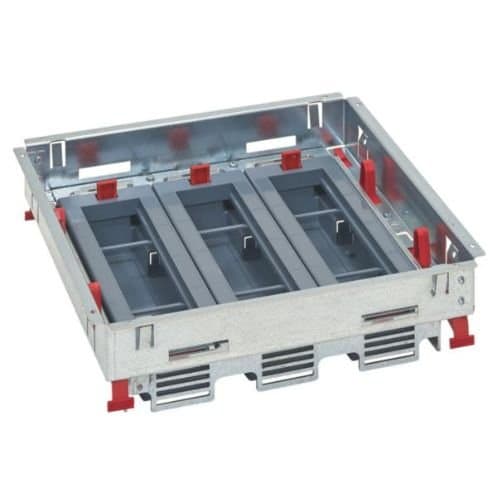 Doză de pardoseală LEGRAND 3 x 8 module, montaj orizontal
