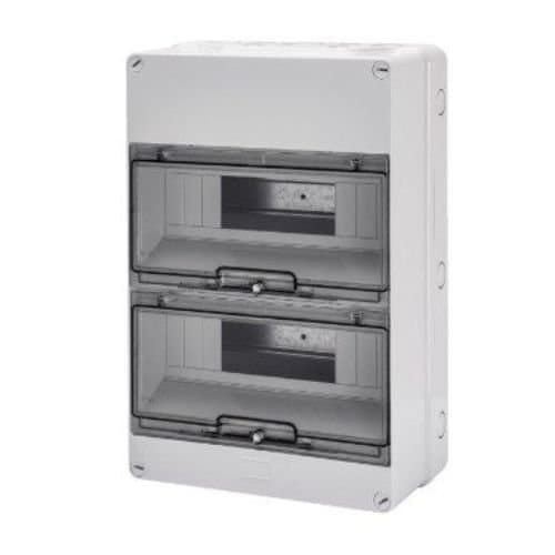 Tablou aplicat GEWISS 24 module, gri, IP55