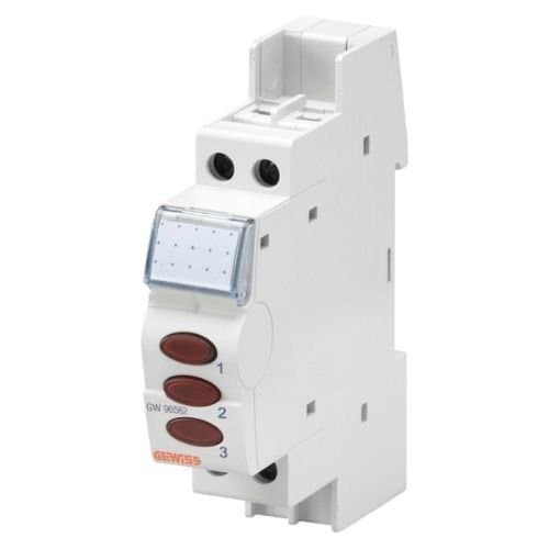 GW96592 Indicator luminos triplu Roșu 230V 1 modul
