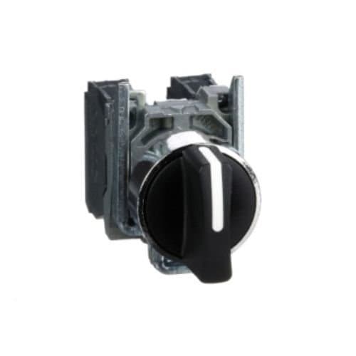 XB4BD33 Buton selector 3 poziții 22mm Negru