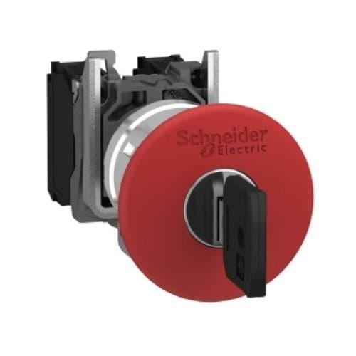 XB4BS9442 Buton oprire de urgență cu cheie 1 NC 22mm