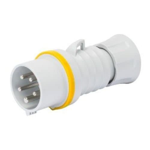 Fișă industrială GEWISS 2P+T 16A, IP44/IP54, galbenă