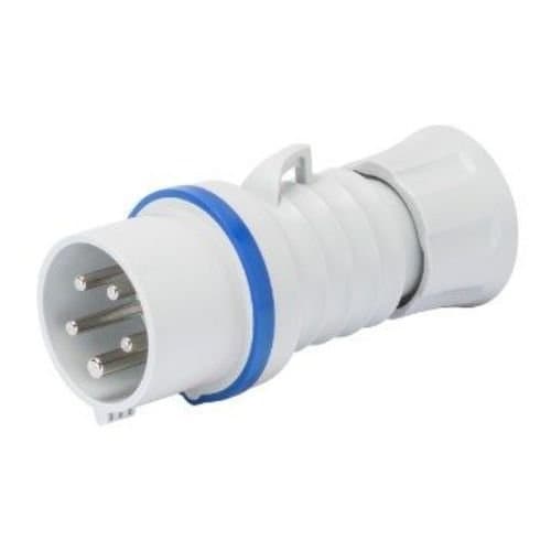 Fișă industrială GEWISS 3P+T 16A, albastră, IP44/IP54