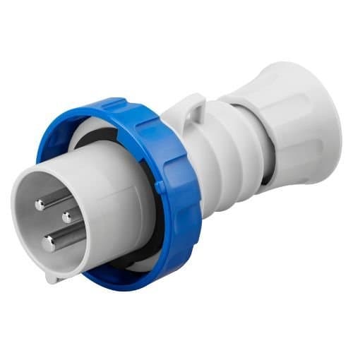 Fișă industrială GEWISS 2P+T, 32A, albastră, IP66/IP69