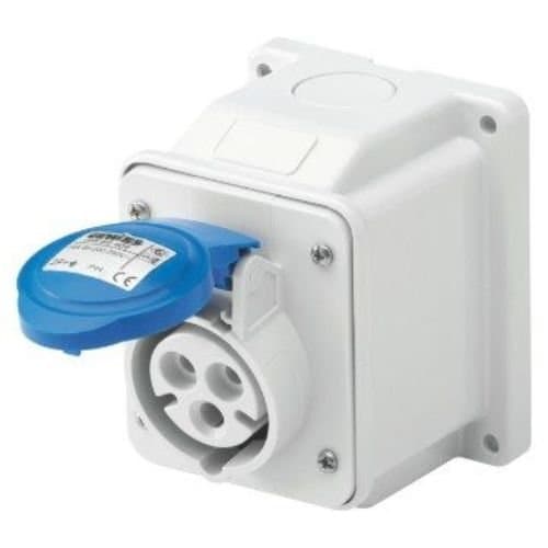 Priză industrială fixă GEWISS, 16A, 230V, IP44, albastră