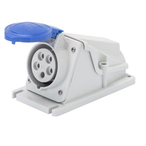 GW62477 Priză ind fixă 90G 2P+E 16A 200-250V 6h Albastru