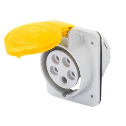 Priză industrială GEWISS, 16A, 100-130V, galben, 4h