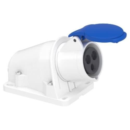 PKF16W423 Priză ind fixă 2P+E 16A 200-250V 6h Albastru