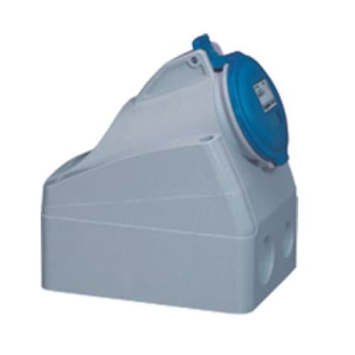 Priză aparentă LEGRAND 16A 2P+T 230V, albastră, IP44