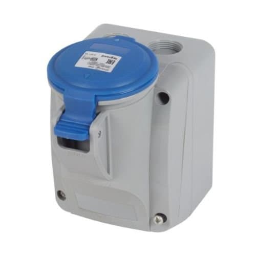 Priză aparentă LEGRAND 16A 4P+T 230V, albastră, IP44