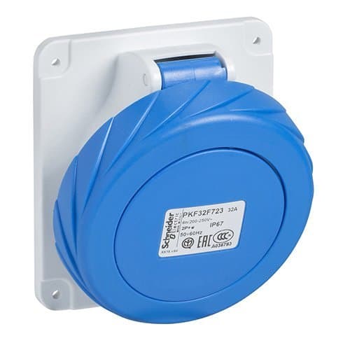 Priză industrială Schneider Electric 2P+E, 16A, IP67, albastră