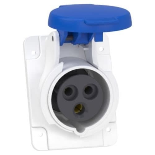 Priză industrială SCHNEIDER ELECTRIC 2P+E, 16A, IP44, albastră