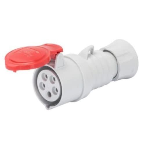 Priză industrială mobilă GEWISS 2P+T, 16A, 415V, IP44/IP54, roșie