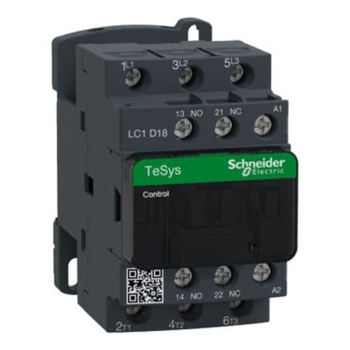 Contactor pentru motor Schneider Electric, 3P, 18A, cu 1NO + 1NC