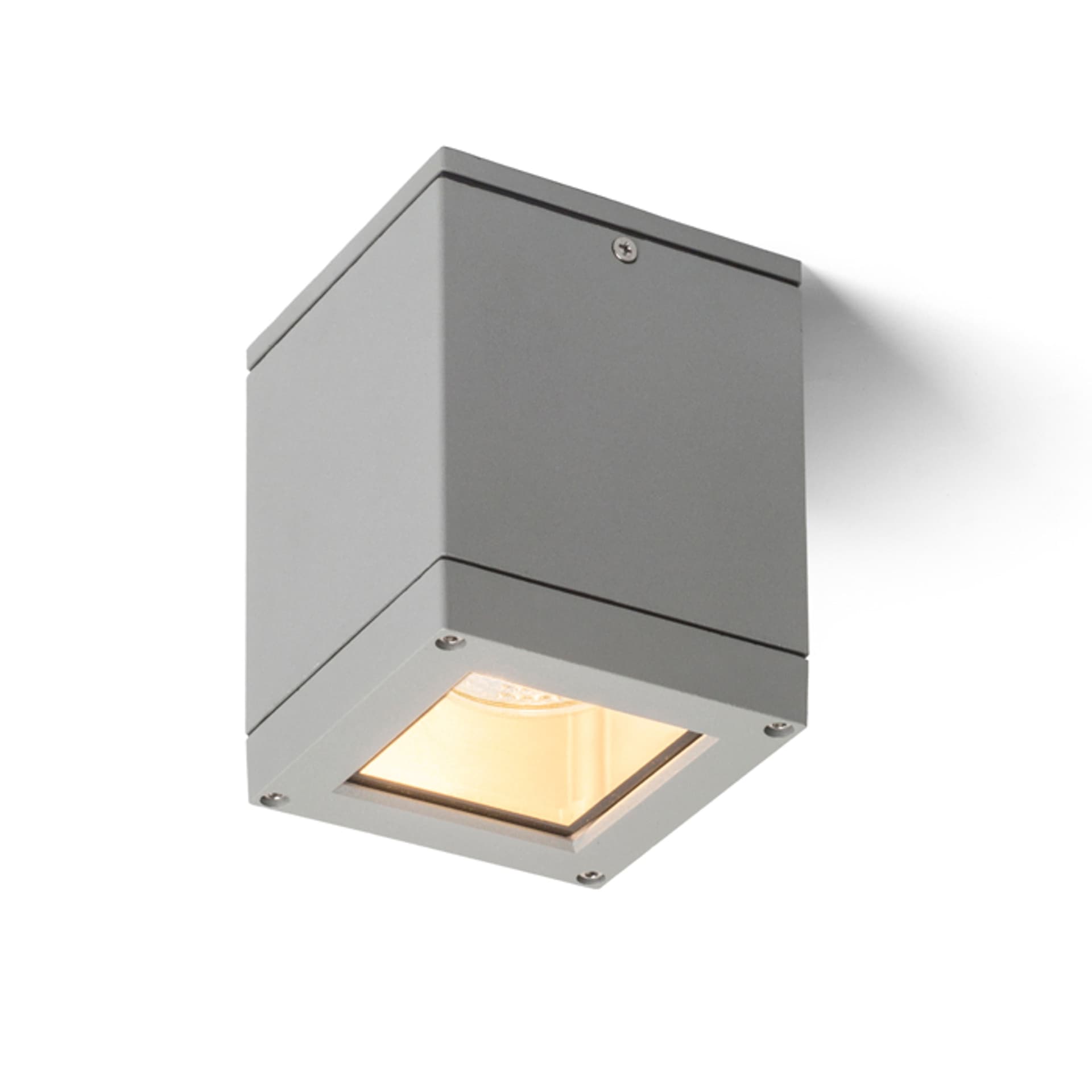 Plafonieră Rendl Quadra M gri argintiu 230V LED E27 8W IP54