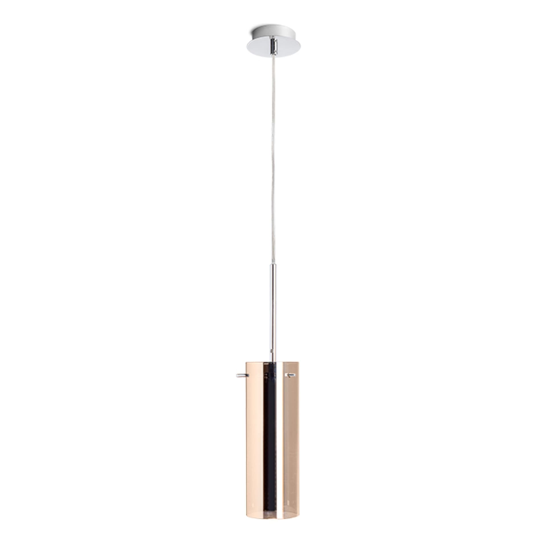 Suspensie Rendl Sanssouci I, sticlă cupru, 230V, LED E27, 15W