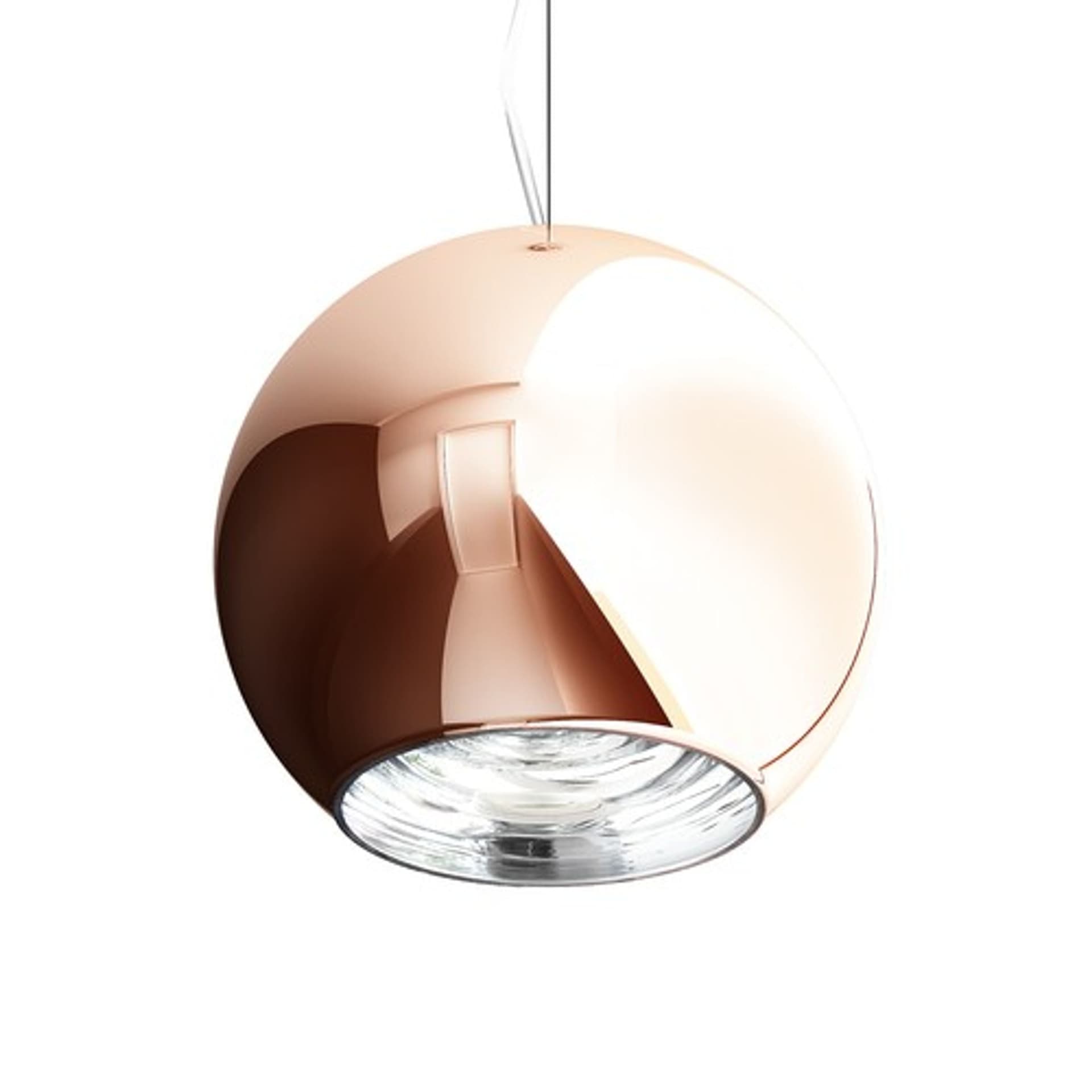 Suspensie BEAU MONDE 25, sticlă cupru, 230V, LED, E27, 15W