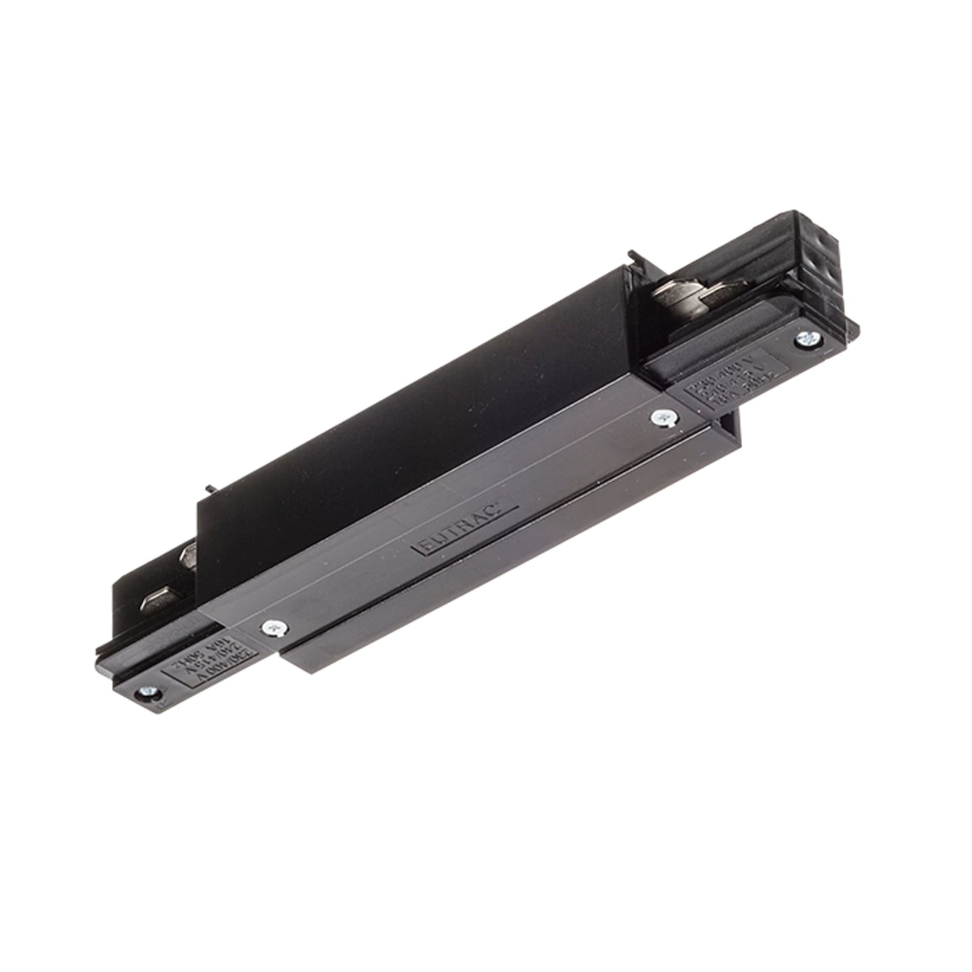 Conector longitudinal EUTRAC cu alimentare, negru, 230V