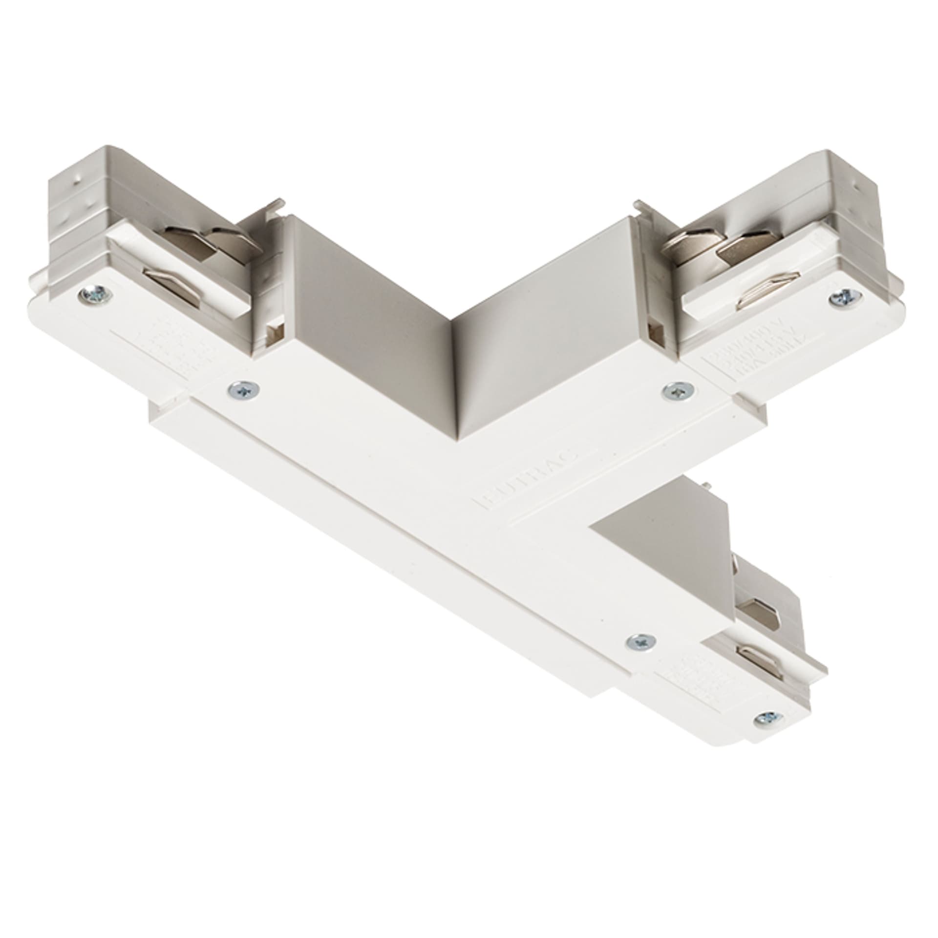 Conector T drept Rendl EUTRAC alb 230V