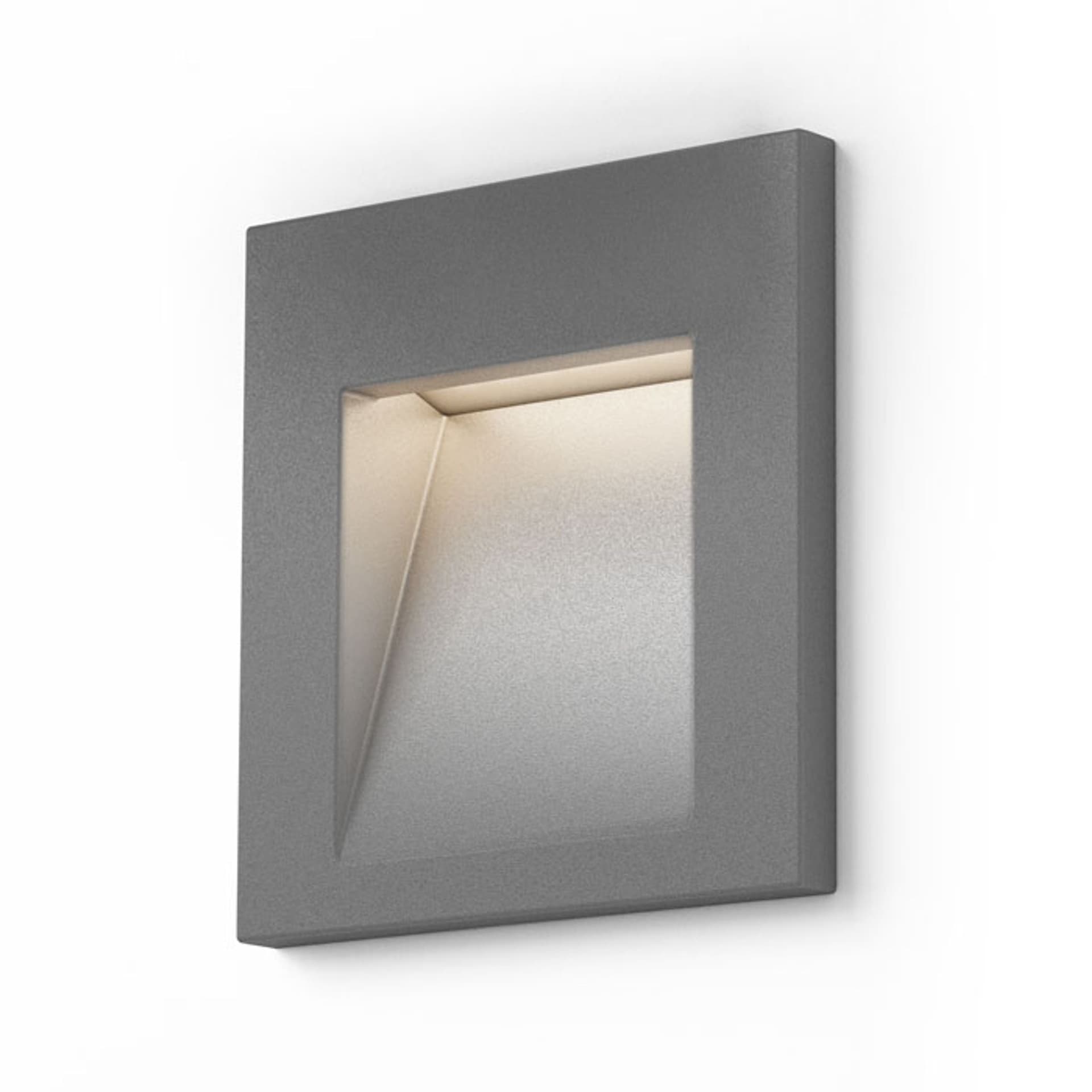 Spot încastrat Rendl gri argintiu, 3W, lumină caldă pentru exterior