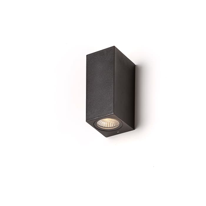 RENDL KUBI II antracit 230V LED 2x3W 56° IP54 3000K