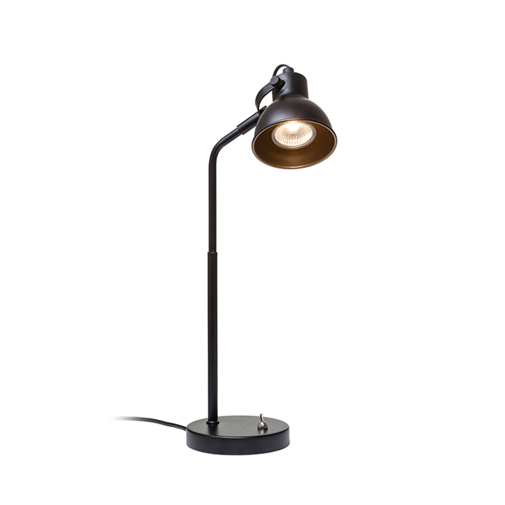 Lampă de masă Rendl Rosita, negru/auriu, 230V, LED GU10, 9W