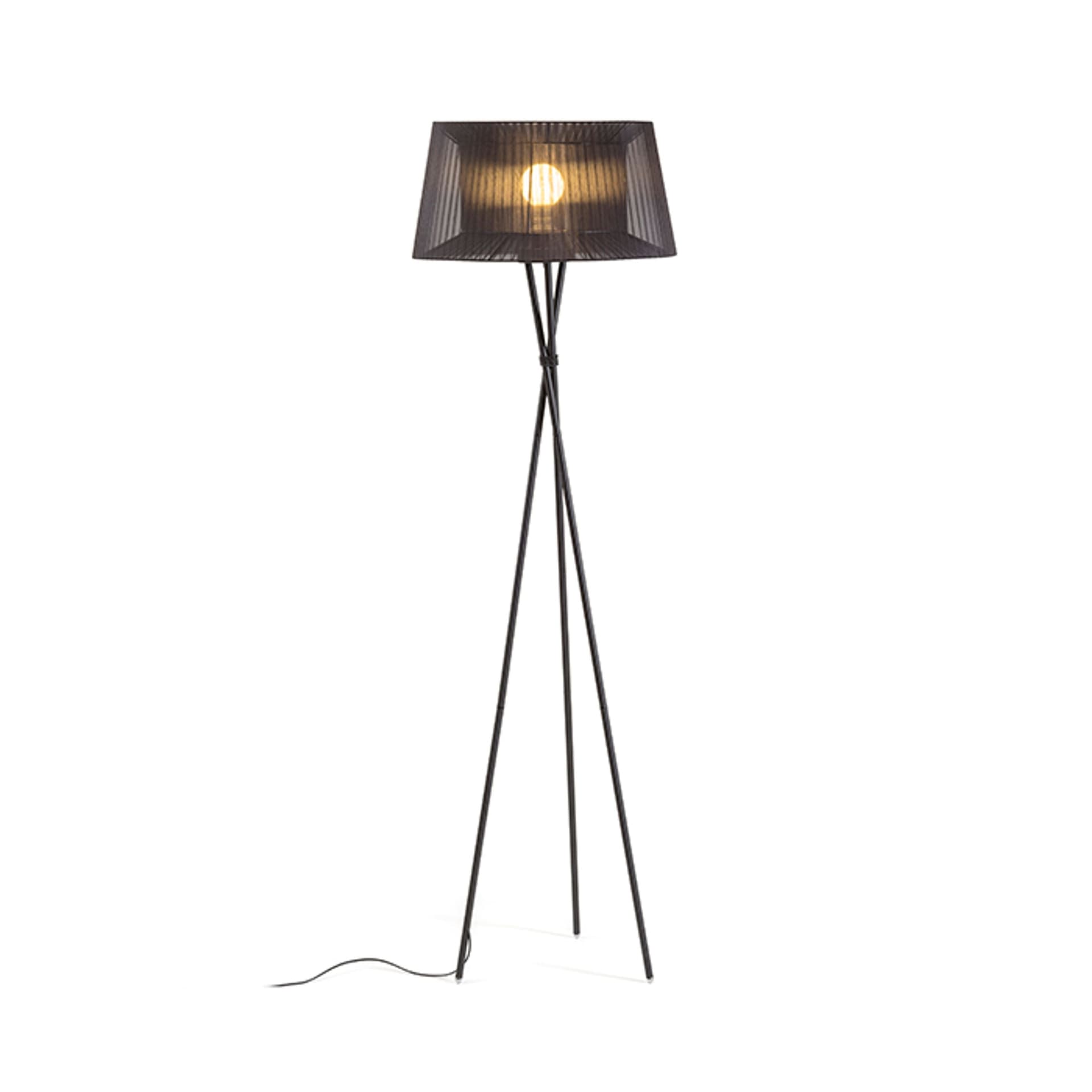 Lampă de podea Rendl Boulogne, neagră, 230V, LED, E27, 15W
