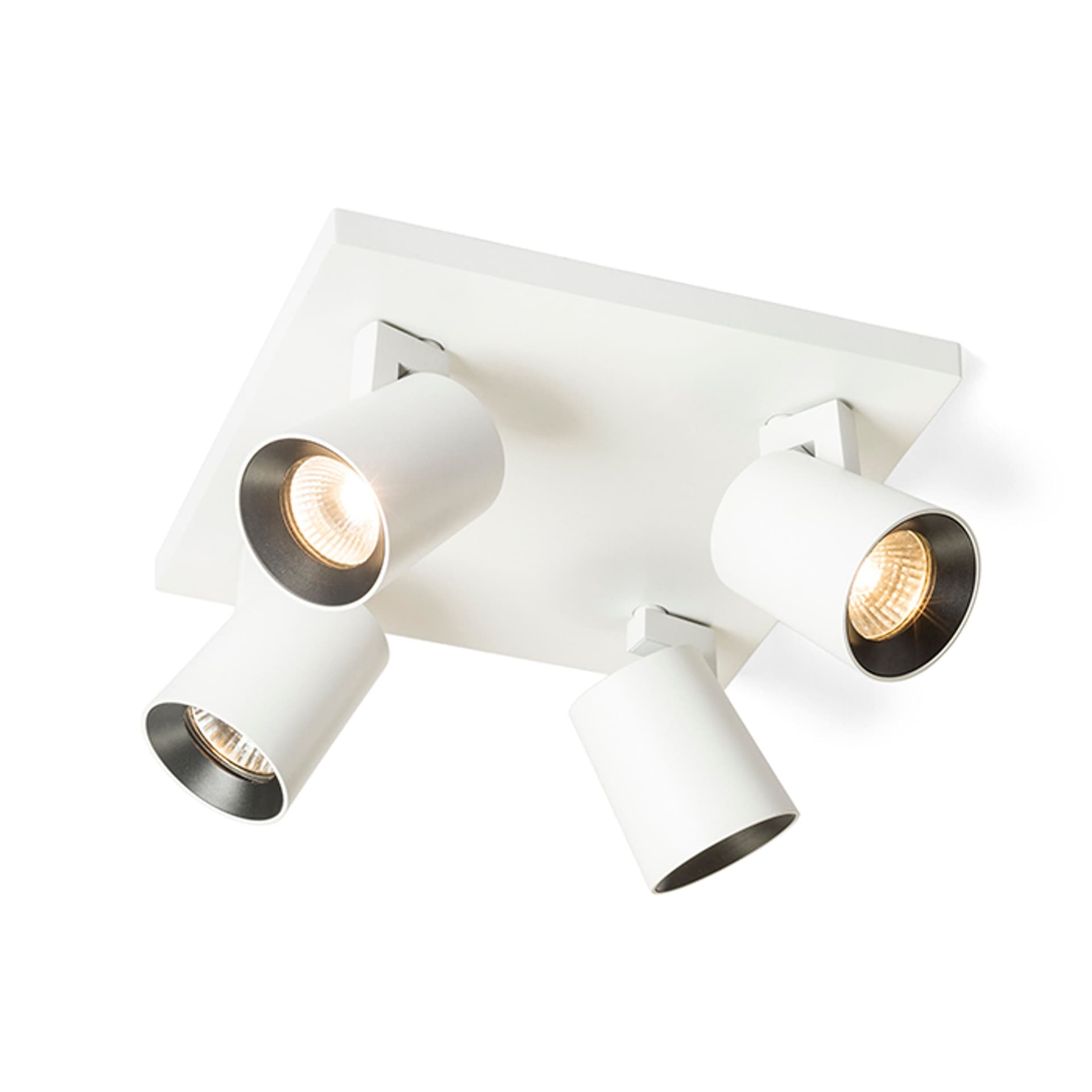 Plafonieră Rendl Kenny IV alb/negru, LED, GU10, 4x8W, 230V
