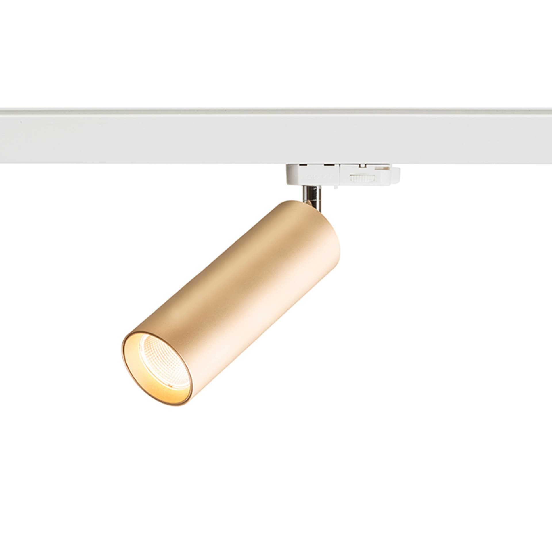 Spot LED Rendl pentru șină, auriu, 12W, lumină caldă