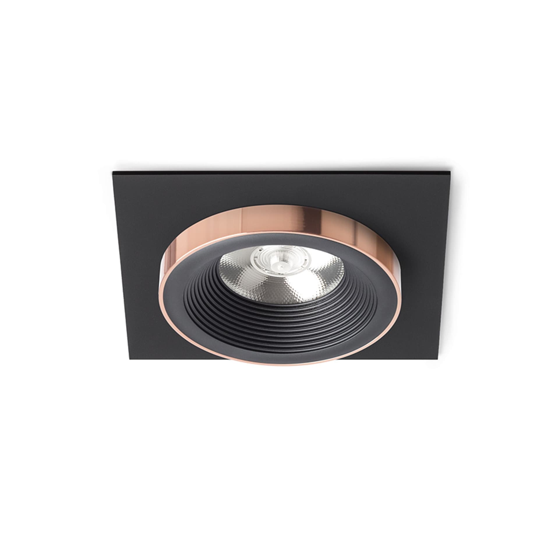 Spot LED încastrat Rendl, negru/cupru, 10W, lumină caldă