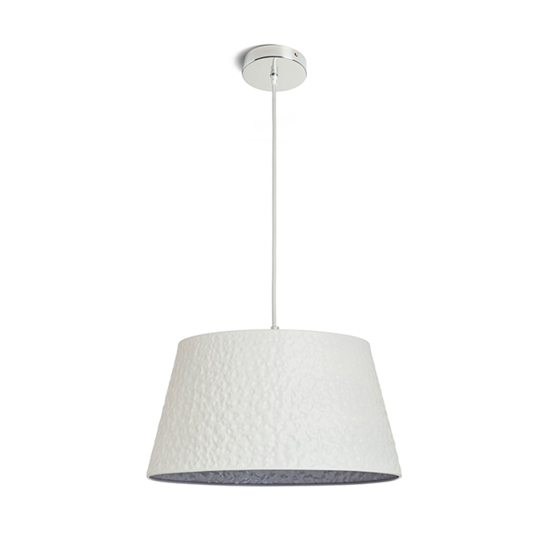Pendul Rendl Bucky 40 alb/gri metal, 230V, LED, E27, 15W