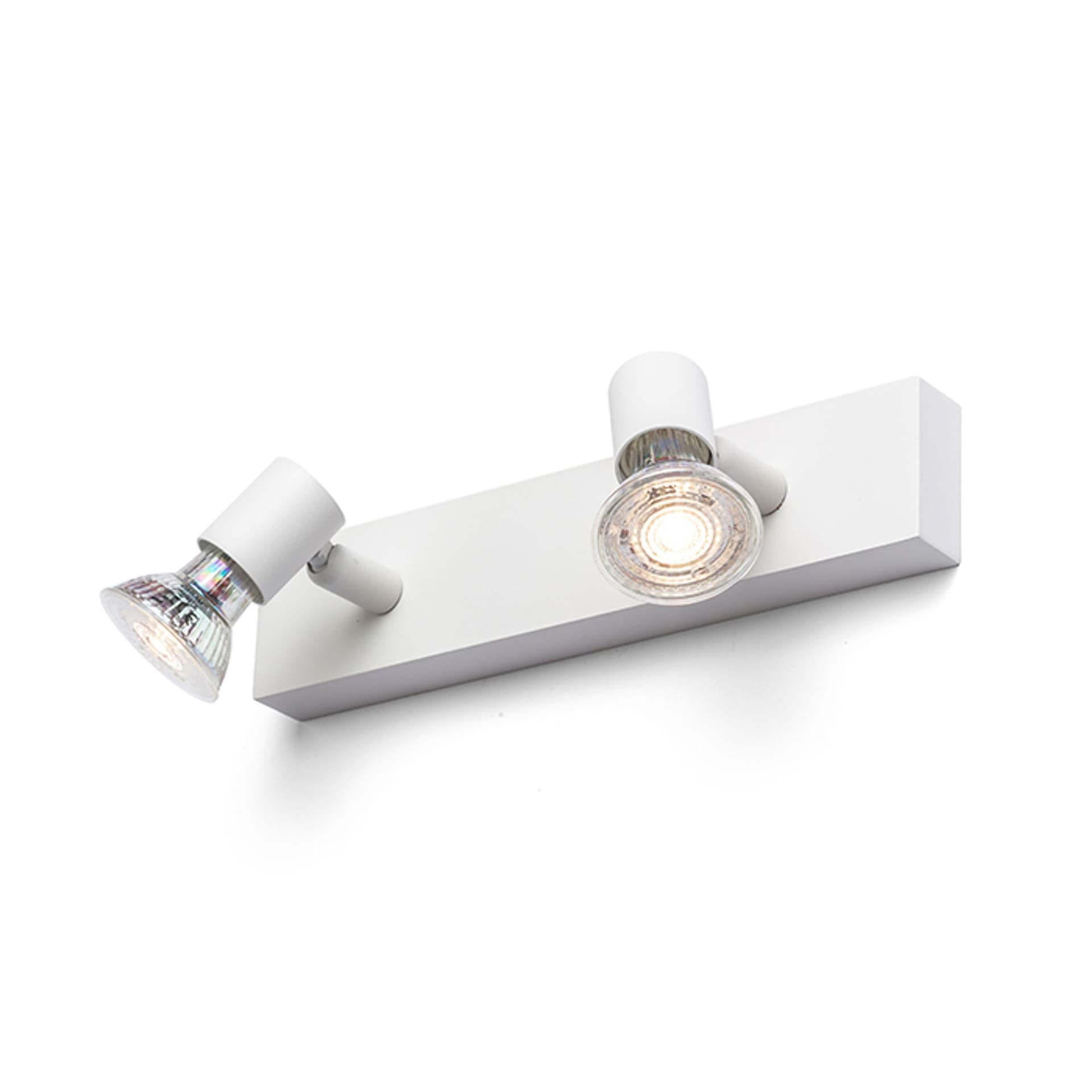 Aplica de perete Rendl Trica II albă, 230V, GU10, 2x25W