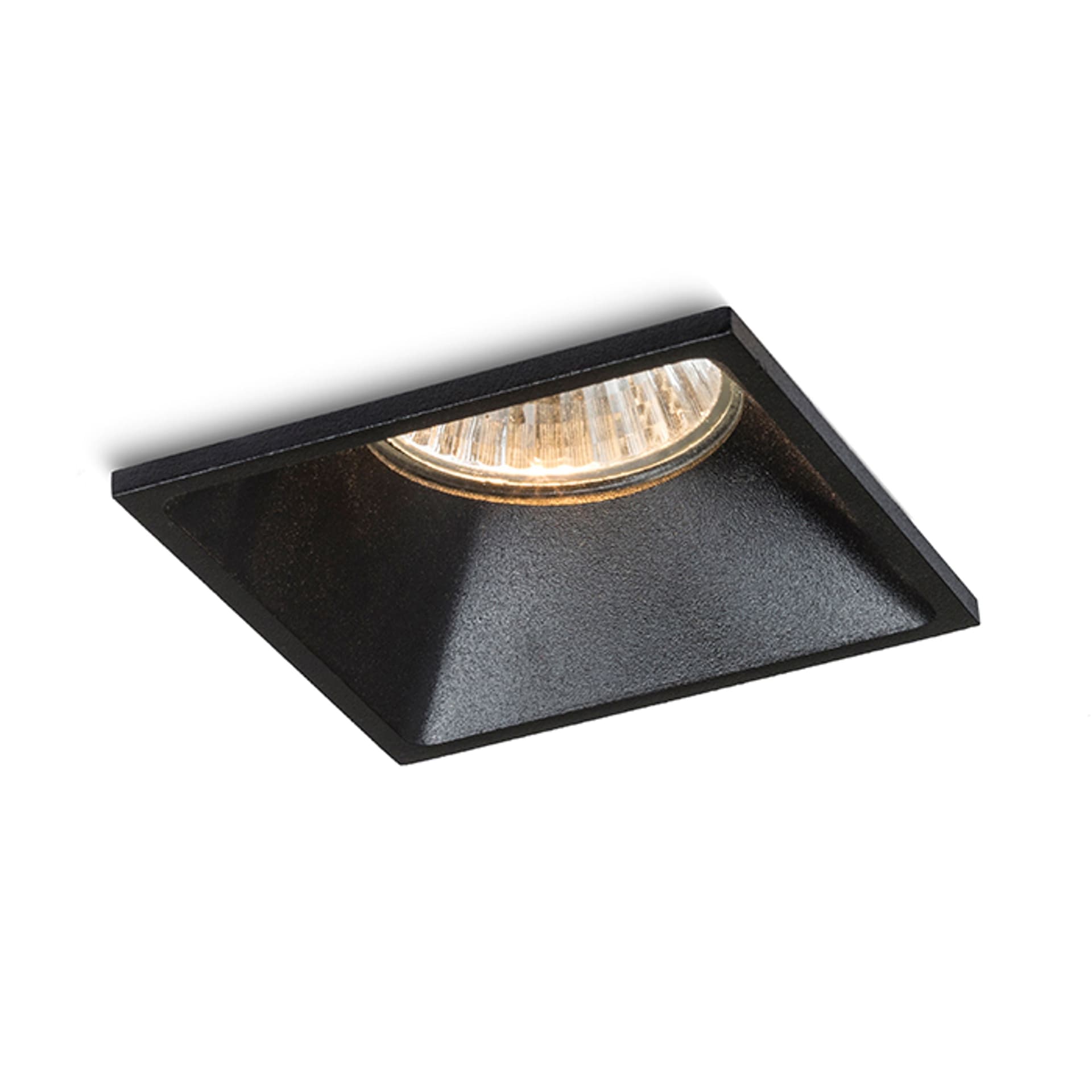 Spot încastrat Rendl ZURI SQ, negru, 230V, GU10, 35W