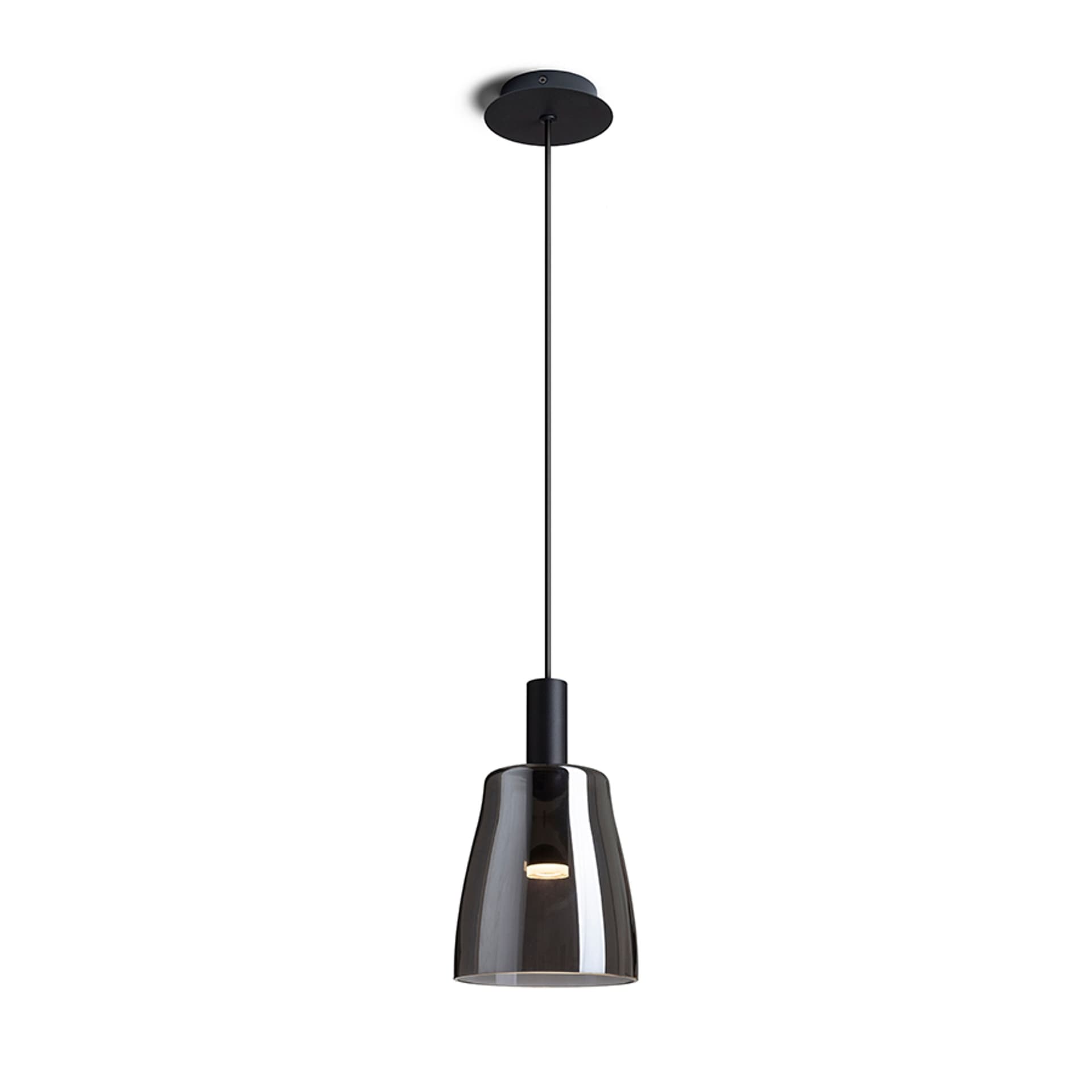 Pendul Rendl Bellini M LED negru sticlă afumată 5W 3000K 230V